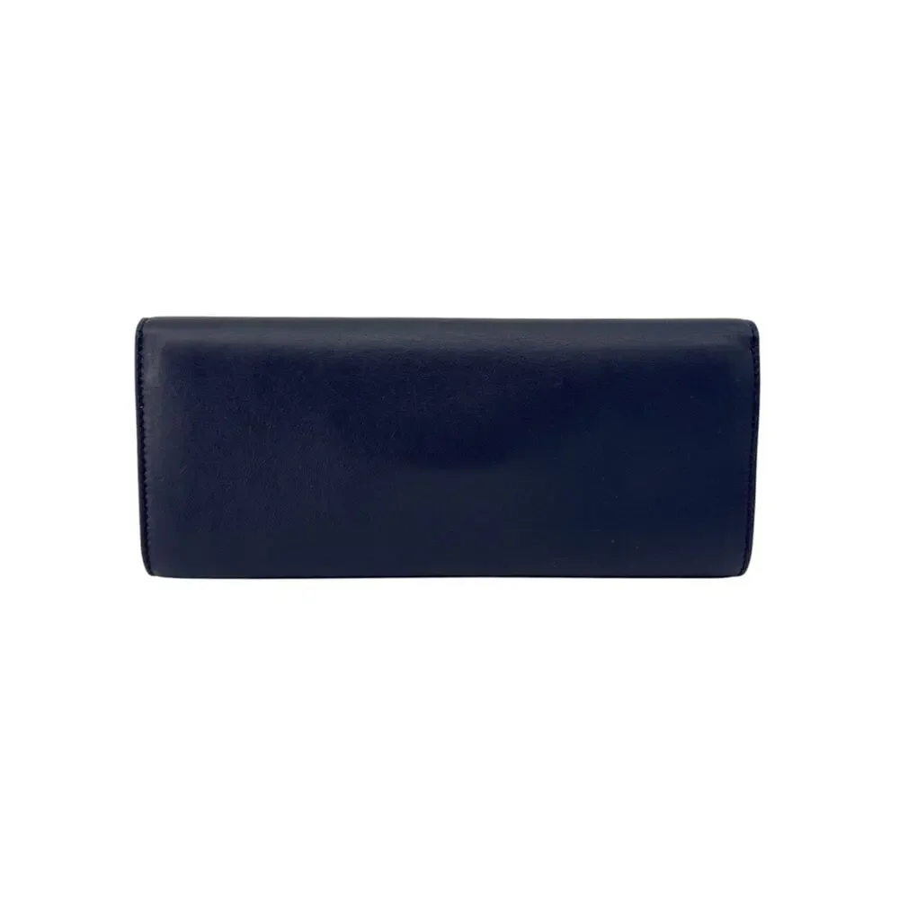 TORY BURCH Leather Heart Clutch in Tory Navy - Picture 3 of 12